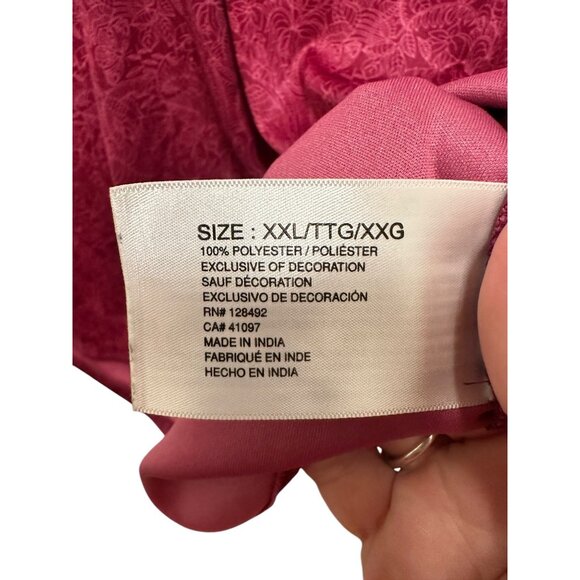 Greg Norman ML75 Womens Sleeveless 1/4 Zip Polo XXL Floral Print Moisture Wickin - Picture 5 of 6